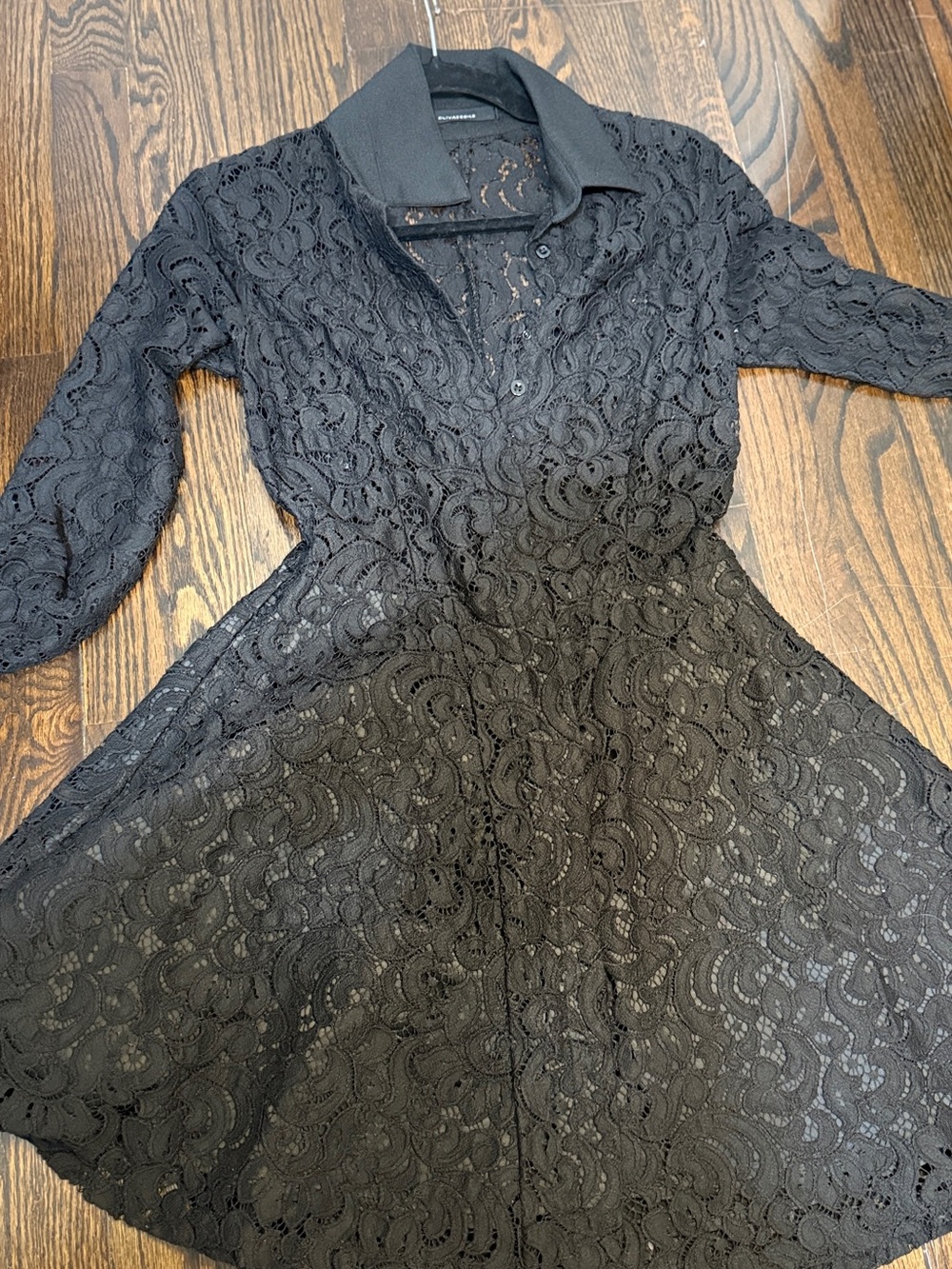 Olivaceous Black Lace Dress